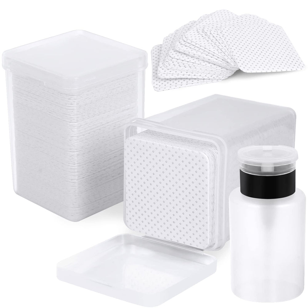 ZCDPFCBD 400-piece nail cotton pads in packaging, soft and fluff-free for clean nails.