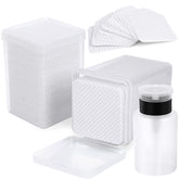 ZCDPFCBD 400-piece nail cotton pads in packaging, soft and fluff-free for clean nails.