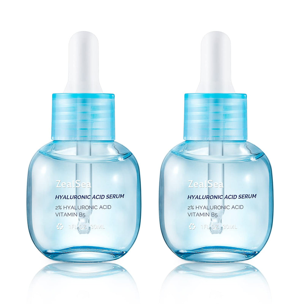 ZealSea Hyaluronic Acid Serum bottle for daily hydration and dewy skin.