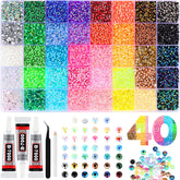 Zefy 40 colors resin jelly rhinestones organized for quick DIY embellishments.