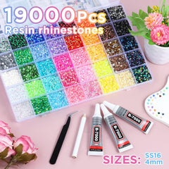 Zefy 4mm resin rhinestones in assorted colors for versatile bedazzling