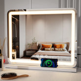 Zeling vanity mirror front view with LED lights for precise makeup application