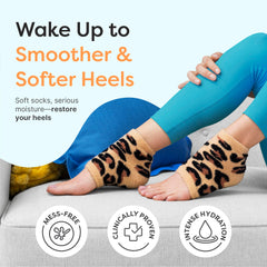 ZenToes gel-lined heel socks infused with vitamin E and jojoba for deep hydration.