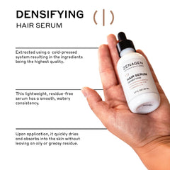 Zenagen densifying hair serum being applied demonstrates quick absorption