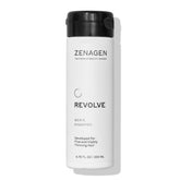 Zenagen Revolve men's thickening shampoo bottle shows plant-based formula for fuller-looking hair