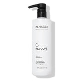 Zenagen Revolve shampoo bottle promotes fuller-looking hair.