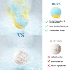 ZenBombs bath bombs blend shea butter with natural oils to moisturize skin.