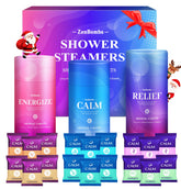ZenBombs shower steamer variety pack releases calming scents for a spa-like shower experience