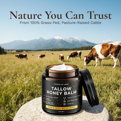 Zenolio Labs whipped tallow honey balm texture demonstrates silky, melt-on-skin hydration