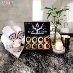 ZenseMe lemon-grass-orange bath bomb bright mood and invigoration