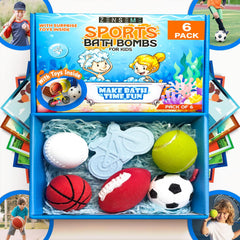 ZenseMe Sports Bath Bombs packfront with vibrant fizz and gift-ready presentation for bath-time fun