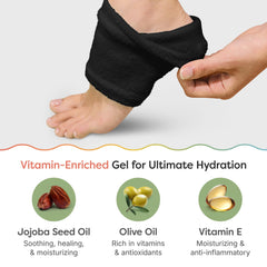 ZenToes gel lined heel socks infused with vitamin E olive oil jojoba oil