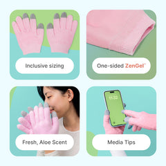 ZenToes Moisturizing Gloves with jojoba and olive oil infusion nourishes the skin.