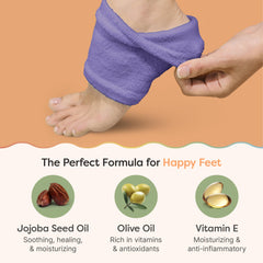 ZenToes Moisturizing Socks olive oil infusion nourishes dry heels.