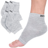 ZenToes moisturizing socks with open-toe design for overnight hydration and smoother heels.