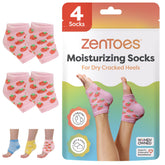 ZenToes Moisturizing Socks open-toe design delivers overnight hydration for dry heels.
