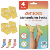 ZenToes Moisturizing Socks with open-toe design promote overnight heel hydration.