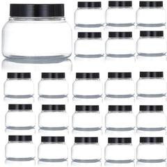 Zentriqlla 16-pack plastic jars ready for DIY sugar scrubs and lotions.