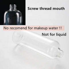 Zentriqlla clear bottle in-use with shampoo or lotion for travel-ready use.