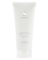 Zents Age-Defying Probiotic Lotion Earth bottle shows rich cream for daily hydration