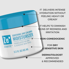 ZERAFITE cream closeup reveals smooth texture and creamy relief for dryness.