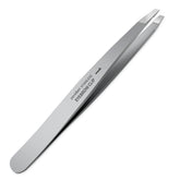 ZERNBER stainless steel precision eyebrow tweezers flat front view for precise shaping