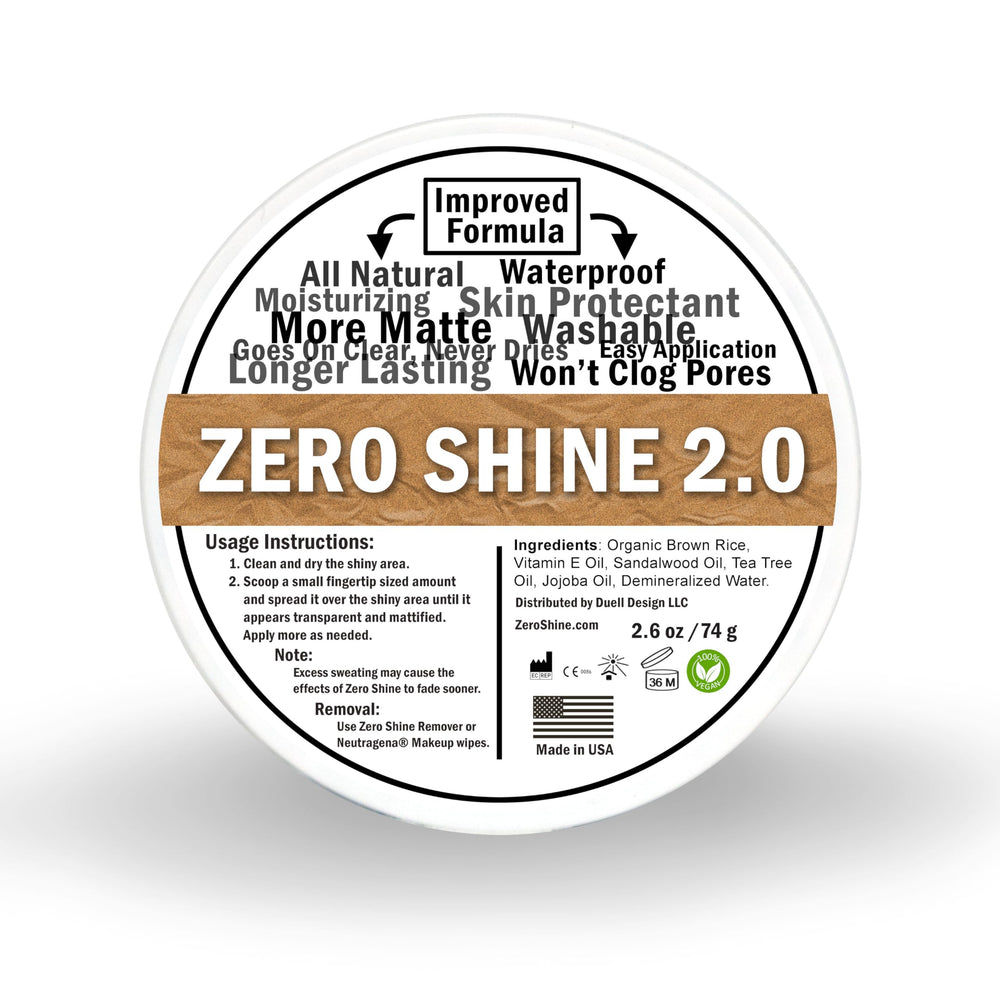 Zero Shine Jar closeup shows matte finish and oil-control benefits.