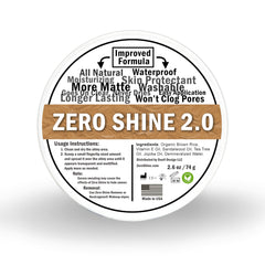 Zero Shine Jar closeup shows matte finish and oil-control benefits.