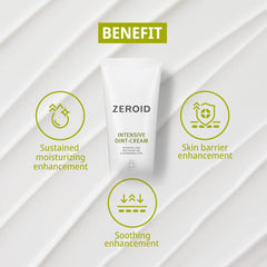 ZEROID Intensive Oint-Cream texture swirl demonstrates deep moisturization for parched skin
