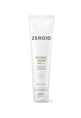 ZeroID Richenic Cream 5% Urea jar close-up shows smoothing for dry skin