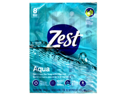 Zest Aqua Bar Soap bars row demonstrates bulk supply for households.