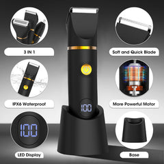 Zesuti pubic hair trimmer close-up highlights precise, gentle cutting for sensitive areas