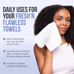 Zev Fresh’n Flawless Face Towels ultra-soft viscose texture for delicate skin care