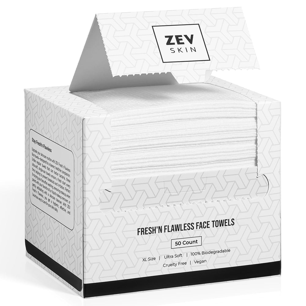 Zev Fresh’n Flawless Face Towels 10x12 coverage for quick cleansing