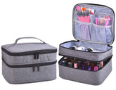 ZFZGFRCS nail polish organizer front view with travel-ready handle for easy transport