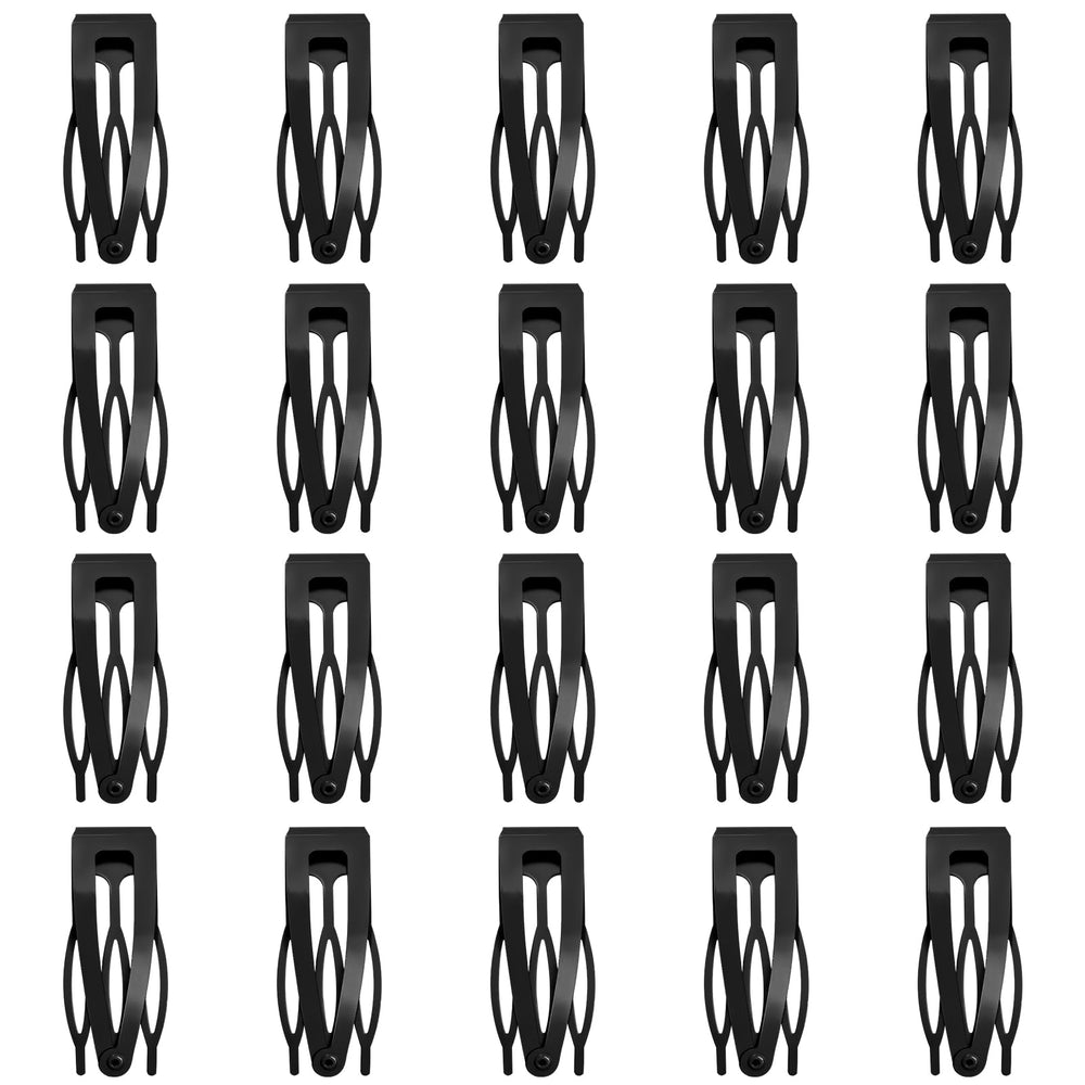 ZGQHZR snap hair clips black pack close-up showing durable double-grip mechanism for secure hold.