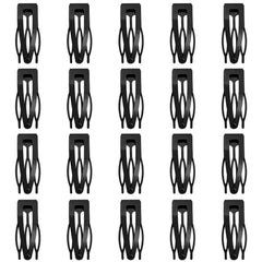 ZGQHZR snap hair clips black pack close-up showing durable double-grip mechanism for secure hold.