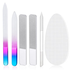 Zhehao gradient glass nail file rose red for gentle smoothing
