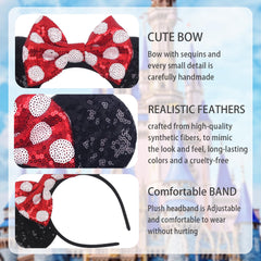 zhezesmila mouse ears headband side fit one-size ensures comfortable all-day wear.