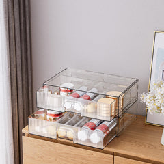 ZHIAI stackable storage drawer dresser-cosmetics storage keeping brushes and jars organized