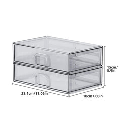 ZHIAI stackable storage drawer transparent-acrylic visibility to locate items quickly
