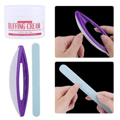 ZHQZZPH curved sanding strips adapt to nail shapes for easy buffing