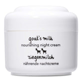 Ziaja Goat's Milk Night Cream jar on vanity showing rich overnight hydration.