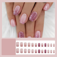 ZIFANHU glossy finish press-on nails provide durable shine and smooth wear.