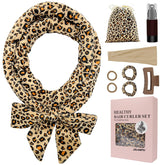 ZILAMPU no-heat curl headband leopard print for overnight natural waves.