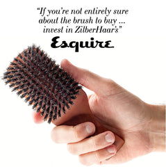 ZilberHaar Major beard brush dense boar bristles shapes hair for a cleaner look.