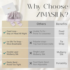 ZIMASILK cooling long ties ensure breathable all-night wear.