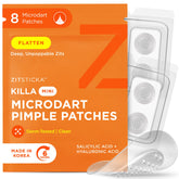 ZitSticka Killa Mini acne patch closeup shows potent microdarts for fast blemish targeting.