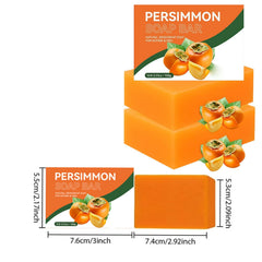 ZIYIME persimmon soap bar close-up texture showing natural exfoliation and nourishment