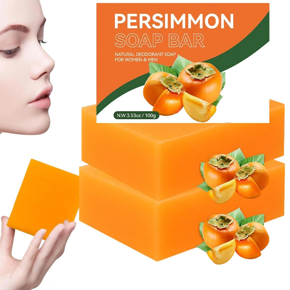 ZIYIME persimmon soap bar packaging highlighting natural ingredients for daily freshness